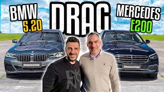 BMW 520 vs Mercedes E200 Drag Yarışı  wFerhat Albayrak [upl. by Ecirual317]