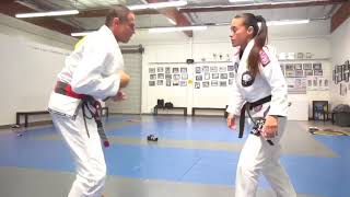 GRACIE JIUJITSU SELF DEFENSE  MASTER ROYLER GRACIE AND LETICIA RIBEIRO [upl. by Lexa]