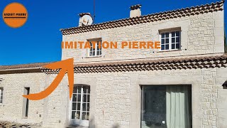 DECORATION DE FACADE IMITATION PIERRE  Enduit pierre [upl. by Mcnamee]