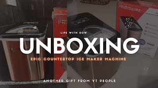 Unboxing Epic Frigidaire Countertop Ice Maker  Mini Apt  Hoping its Electricity Savers [upl. by Romeyn]