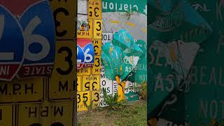 MEADVILLE PA knows how to recycle old road signs recycle art [upl. by Anchie185]