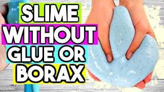 How to Make SLIME WITHOUT Glue OR Borax 2 Ways Easy ASMR Slime Recipe [upl. by Neelrahc]