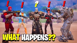 What Happens if ALL Bosses amp NPCs Meet in Fortnite Season 3 [upl. by Arraes449]