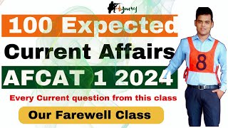 AFCAT 1 2024 Current affairs  100 Expected Current affairs for AFCAT 1 2024 [upl. by Nerhe]