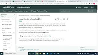 ServiceNow Upgrade check list [upl. by Mihalco]