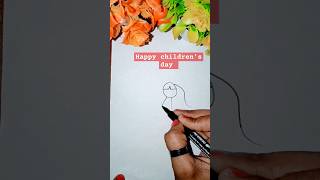 Happy childrens day🍬📝 👶special drawing art howtodraw trending youtubeshorts dibueducationarts [upl. by Hesketh]