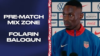 PREMATCH MIX ZONE Folarin Balogun  USMNT vs Bolivia  June 21 2024 [upl. by Akiehs]