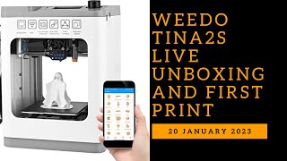 Weedo Tina2S Live Unboxing and First Print [upl. by Nosnehpets]