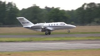 Cessna 525 Citation M2 ► landing  Takeoff ✈ Groningen Airport Eelde [upl. by Nohsram55]