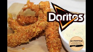 DEDITOS DE POLLO CRUJIENTES APANADOS REBOSADOS CON DORITOS Y SALSA TARTARA [upl. by Maryn]