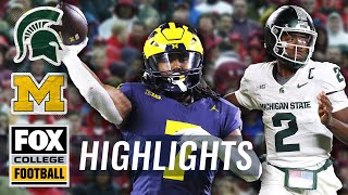 Michigan State Spartans vs Michigan Wolverines Highlights  FOX College Football [upl. by Barbabas]