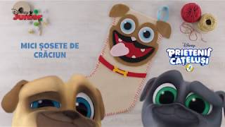 Șosete de Crăciun  Tutorial 🐶  Disney Junior Romania [upl. by Rushing]