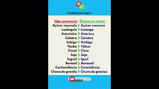 Cuidado com a língua  Pronúncia correta ortografia português concursos redação enem quiz [upl. by Yor]