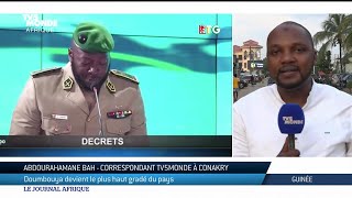 Guinée  Le général Doumboya monte en grade [upl. by Nylehtak]