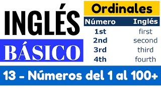 Números Ordinales en inglés pronunciación del 1 al 100 hasta el millonésimo  Lección 13 de 15 [upl. by Levitt]