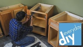 How to Install Kitchen Cabinets  Buildipedia DIY [upl. by Nnaes]