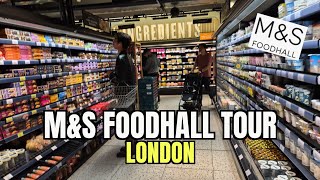 Exploring MARKS AND SPENCER FOOD HALL in London  MampS FOODHALL TOUR [upl. by Eanom]