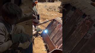 Pakistani expert welder for excavator bucket repair with welding shorts repair viral [upl. by Aicak]