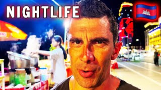 Sihanoukville nightlife guide 🇰🇭 Cambodian street food walk 2023 [upl. by Eberly]