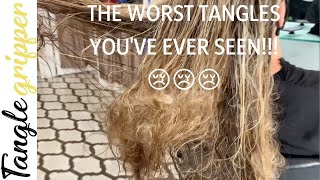 How to effectively detangle MATTED TANGLED KNOTTED hair easily [upl. by Sherfield328]