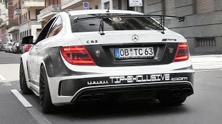 Mercedes C63 AMG with LOUD Custom Exhaust  62l V8 Engine Roar [upl. by Manny789]