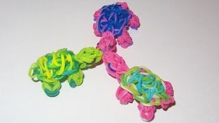 Rainbow Loom TURTLE Charm How to Tutorial [upl. by Ladd]