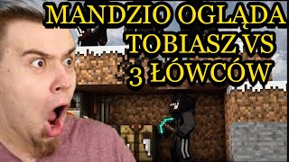 MANDZIO OGLĄDA TOBIASZ vs 3 ŁOWCÓW minecraft speedrun [upl. by Nisotawulo]