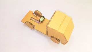 How to make simple Truck with cardboard at home [upl. by Eisler643]