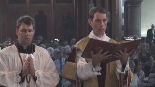 First Solemn High Mass  Epistle and Gospel [upl. by Acinnor]