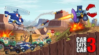 Car Eats Car 3  Hill Climb Chase Race  Gameplay Walkthrough Part 1  Monsters Car Android Games [upl. by Renzo]