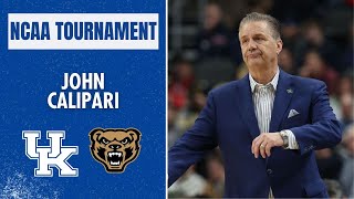 John Calipari talks about Kentuckys loss to Oakland in the FIRST ROUND of the NCAA Tournament [upl. by Naenaj]