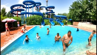 Uzbekistan Aquapark Waterland  Tashkent Travel  Fun Day In Uzbekistan [upl. by Shaia]