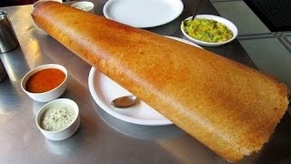 PAPER DOSA INDIAN FOOD HUGE PAPER DOSA MADE IN AN INDIAN FOOD RESTAURANT [upl. by Byers]