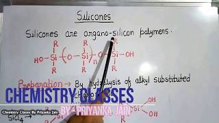 Chemistry of siliconesits preparation properties amp uses CSIR NET GATE [upl. by Quenby332]