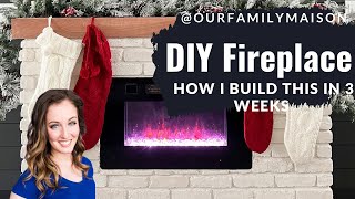 How to build a DIY Brick Fireplace for Beginners [upl. by Ruthe]