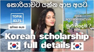 🇰🇷 අයියා කොරියාවට ගියපු scholarship එකේ full details අහපු අයට  How to apply  Koreanstudentvisa [upl. by Dnamron]