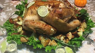 PAVO AL HORNO LIMON TEQUILA RECETA DELICIOSA [upl. by Adnoyek]