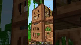 CASA COMPACTA para começar SEM GASTAR muitos MATERIAIS o SOBREVIVÊNCIA minecraft [upl. by Mosora201]