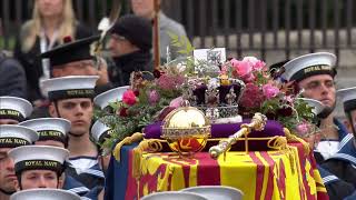 Mist Covered Mountains  Queens Funeral March by the Scottish and Irish Pipes amp Drums FULL VIDEO [upl. by Yrrum]