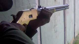 shooting our new 45 uberti henry lever action [upl. by Yentruok231]