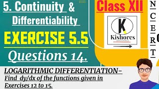 Exercise 55 Q14 Class 12 Maths  differentiation  maths [upl. by Irehs699]