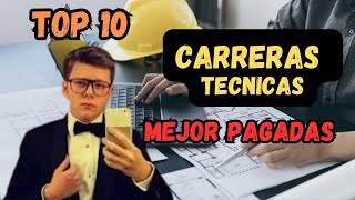 LAS 10 CARRERAS TECNICAS MEJOR PAGADAS EN PERU [upl. by Yelik]