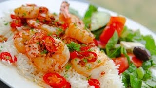 Chili Shrimp  Chilli Prawns  Recipe Video [upl. by Ahsita]