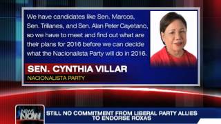 Still no commitment from LP allies to endorse Roxas [upl. by Nwahsirhc]