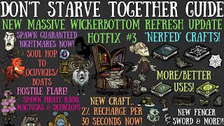 NEW MASSIVE Wickerbottom Rework Hotfix New Items Nerfs amp More  Dont Starve Together Guide [upl. by Akyssej413]