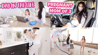 DAY IN THE LIFE AS A PREGNANT MOM OF THREE QUARANTINE LIFE [upl. by Iah761]