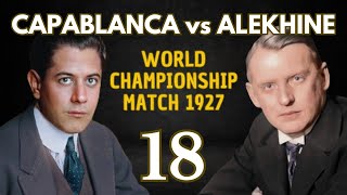 Alekhine vs Capablanca  World Championship Match 1927  Round 18 [upl. by Vannie]