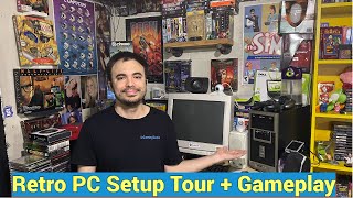 Retro Gaming PC Setup Tour 2021  DOS 98 and XP Triple Boot Setup Featuring Alienware Area 51  CRT [upl. by Dacy]