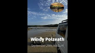 A short of Polzeath beach on a offshore windy 40mph day No surf [upl. by Ophelie]