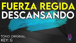 Fuerza Regida  Descansando  Karaoke Instrumental [upl. by Archle]